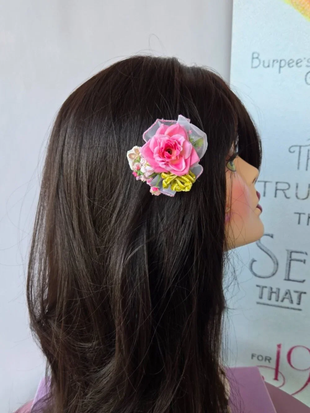 Handmade Rose Posey Hair Clip Wedding Garden Party Cottagecore Coquette